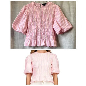 Sanctuary | (NWOT) Together Again Top Poplin Blouse Puffed Sleeves Women’s Large